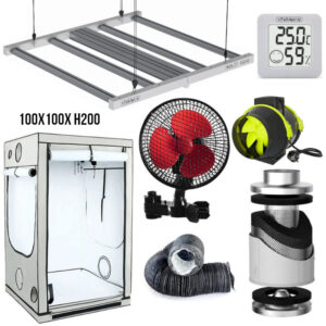 Growbox Ambient zestaw (100×100×200 cm) z lampą LED TRPS 400W – kompletny zestaw do uprawy roślin indoor (1 m²)