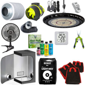 [PLUG & PLAY] Growbox zestaw (80×80×160 cm) z lampą UFO 200W – kompletny zestaw do uprawy roślin indoor (0,64 m²)