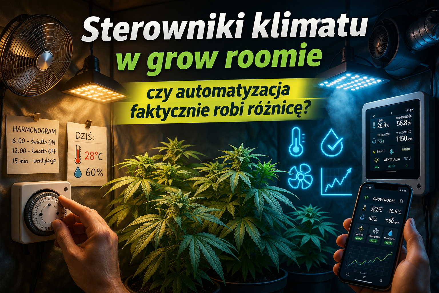 Sterowniki klimatu w grow roomie – czy automatyzacja robi różnicę? | Sensishop.pl