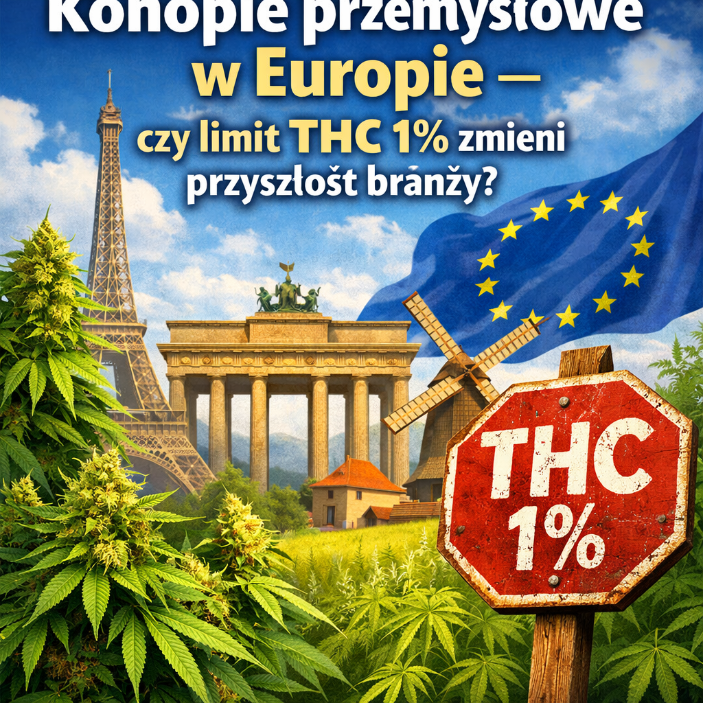 Konopie przemysłowe w Europie – czy limit THC 1% zmieni przyszłość branży? | Sensishop.pl
