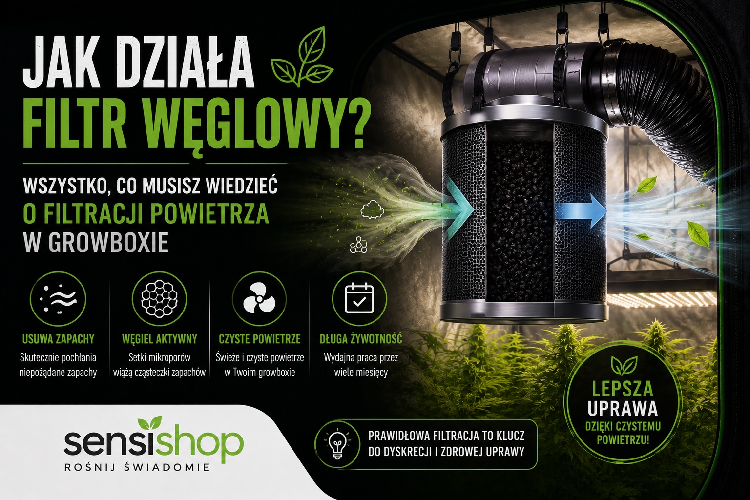 Jak działa filtr węglowy? Wszystko, co musisz wiedzieć o filtracji powietrza w growboxie