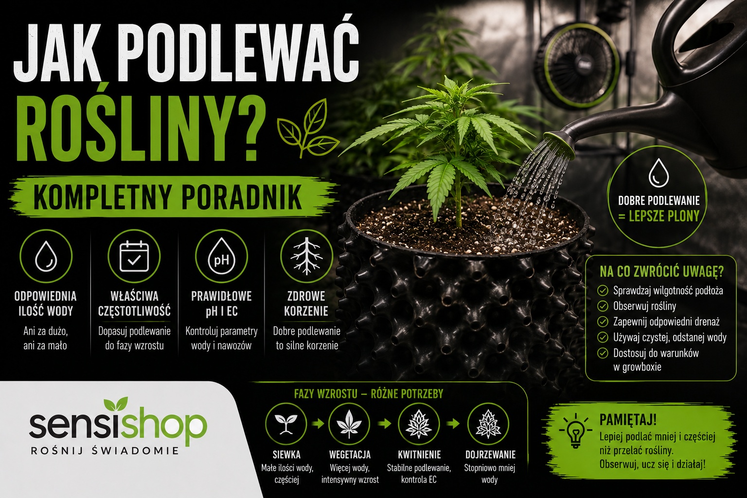 Jak podlewać rośliny? Kompletny poradnik | Sensishop