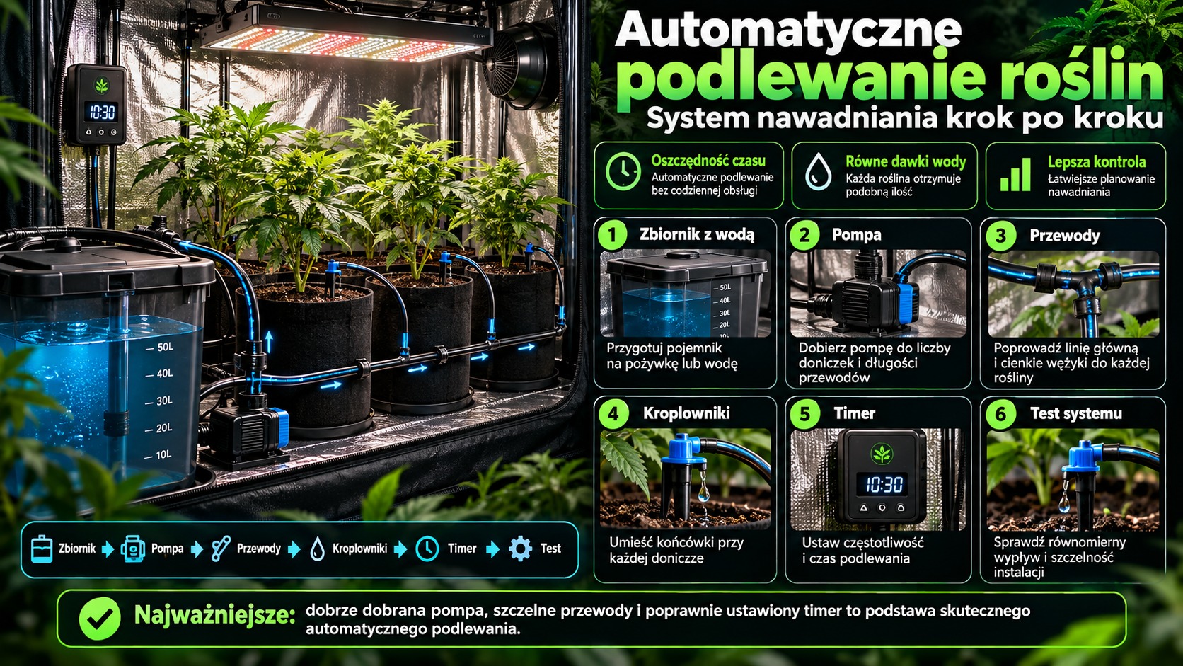 Automatyczne podlewanie roślin. System nawadniania krok po kroku